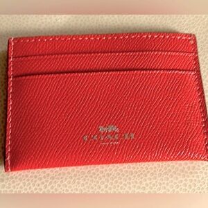 Coach Credit Card/ID Case in Tangerine Orange NWT